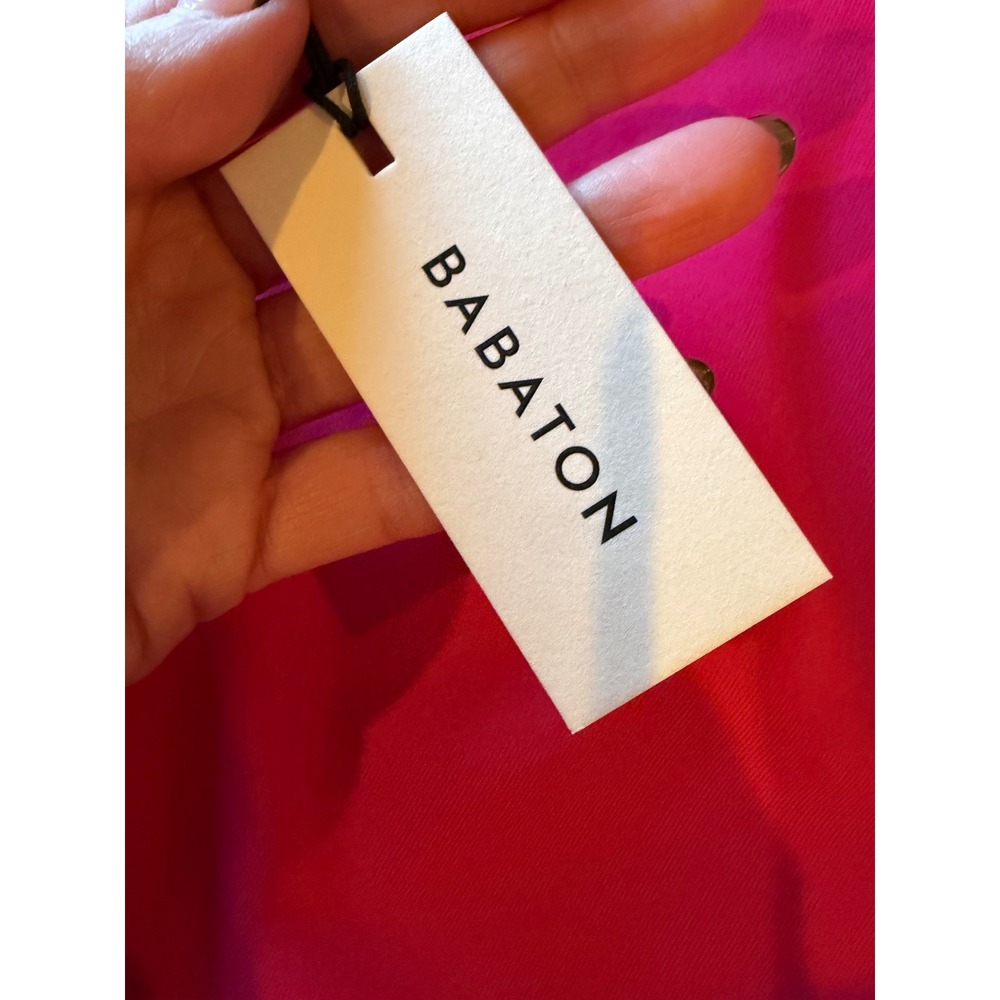 Babaton‎ Shirt Women Small Pink Contour Crew Ribcage Tee Crop Top NWT - Picture 9 of 13